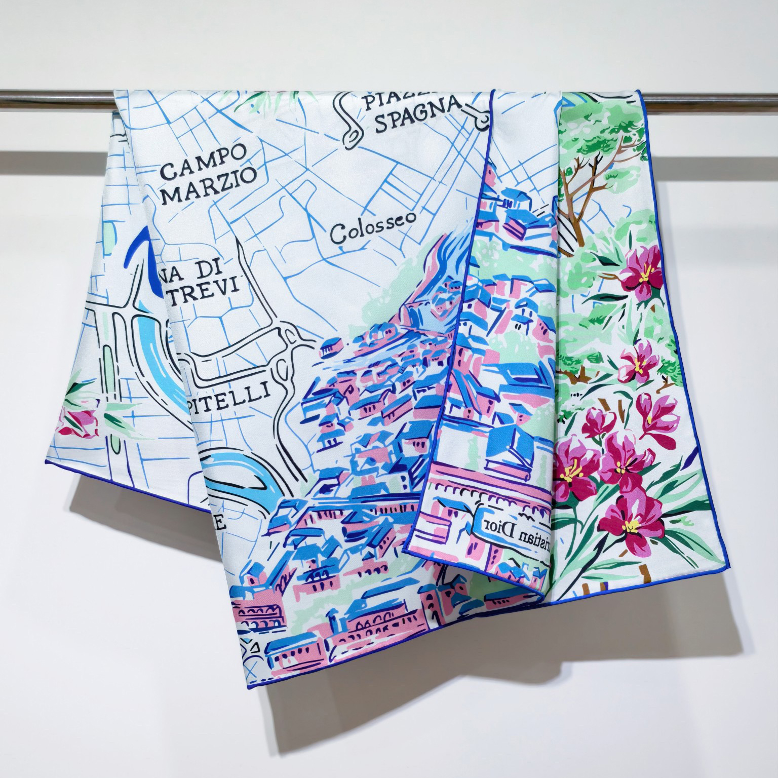 Dior Designer Silk Scarf For Women Luxurious Scarf High End Classic Print Pattern Designer Shawl Scarves New Gift Easy To Match Soft Touch Fringed Edges With Box