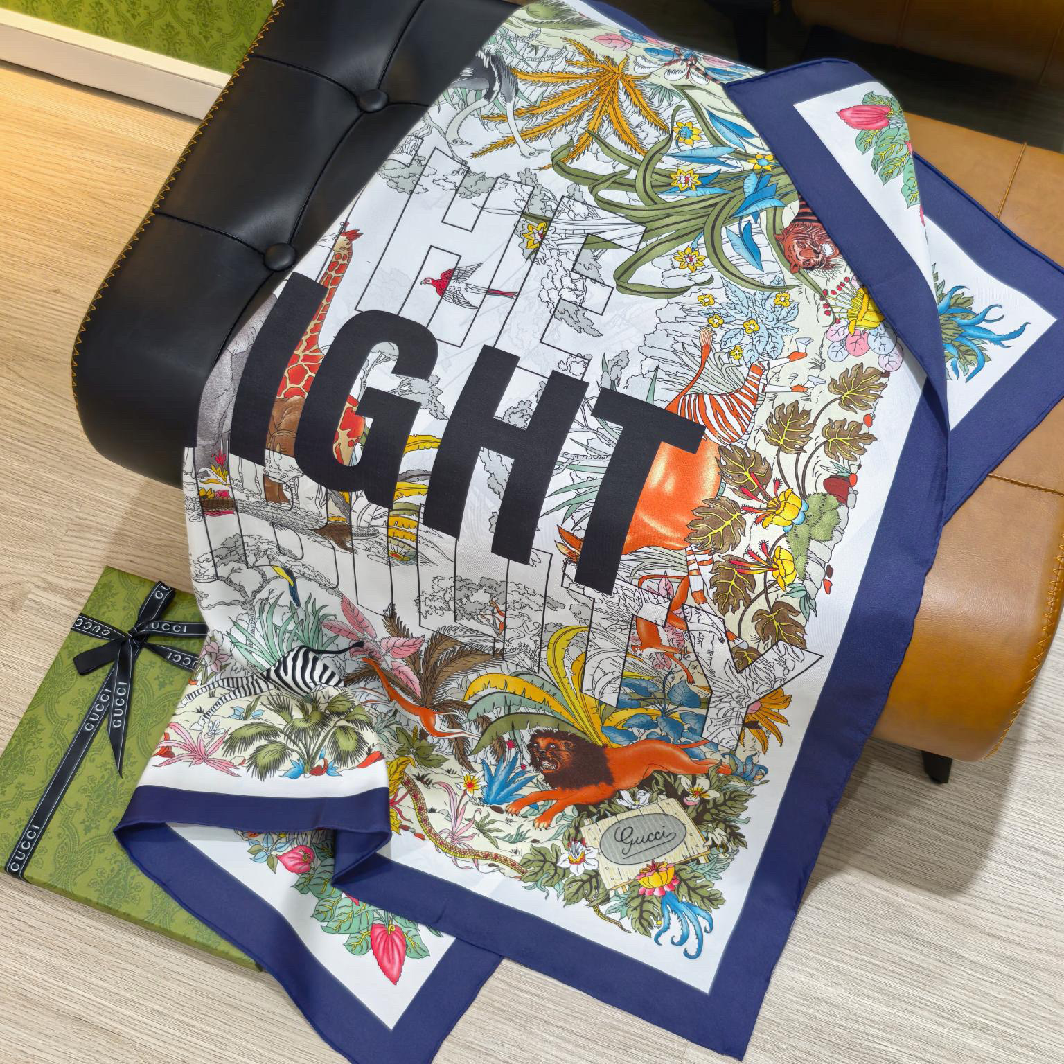 Gucci Designer Silk Scarf For Women Luxurious Scarf High End Classic Print Pattern Designer Shawl Scarves New Gift Easy To Match Soft Touch Fringed Edges With Box