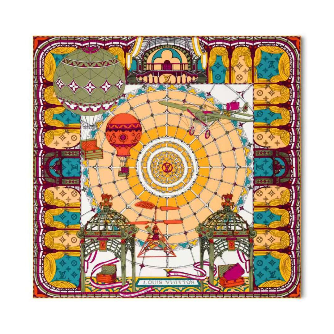 LV Designer Silk Scarf For Women Luxurious Scarf High End Classic Print Pattern Designer Shawl Scarves New Gift Easy To Match Soft Touch Fringed Edges With Box