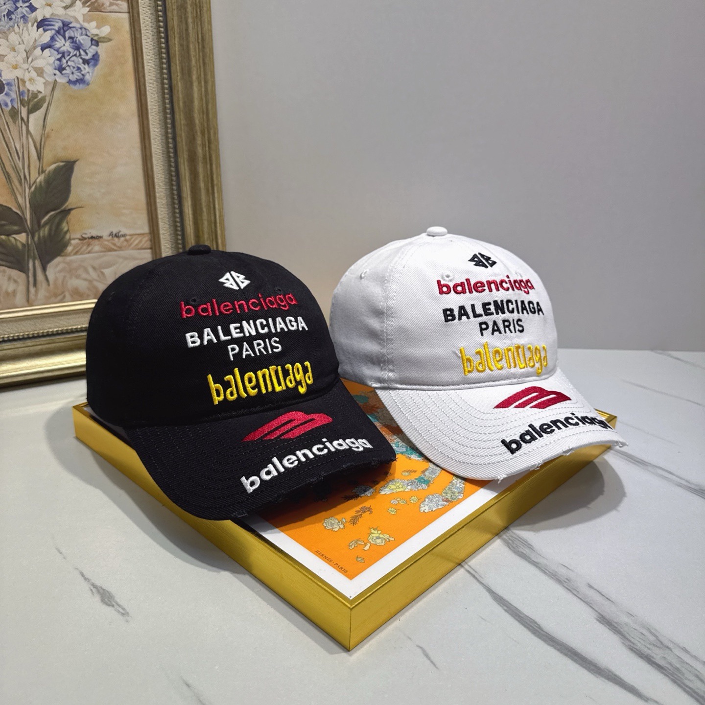 BALENCIAGA Luxury Designer Fashion Letter Embroidery Baseball Cap Men And Women Sports Street Caps Forward Caps Sun Prevent Baseball Cap Outdoor Hat For Men Casquette Adjustable To Fit Hats With Box