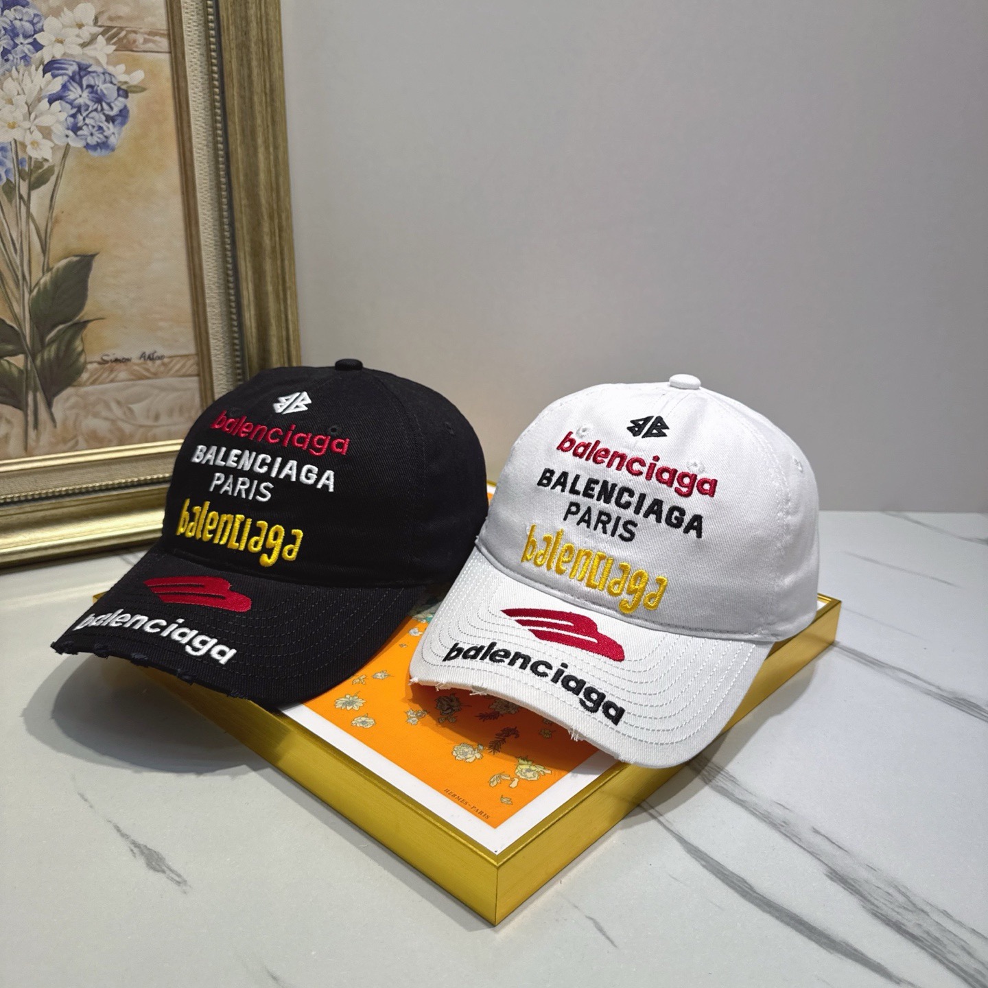 BALENCIAGA Luxury Designer Fashion Letter Embroidery Baseball Cap Men And Women Sports Street Caps Forward Caps Sun Prevent Baseball Cap Outdoor Hat For Men Casquette Adjustable To Fit Hats With Box