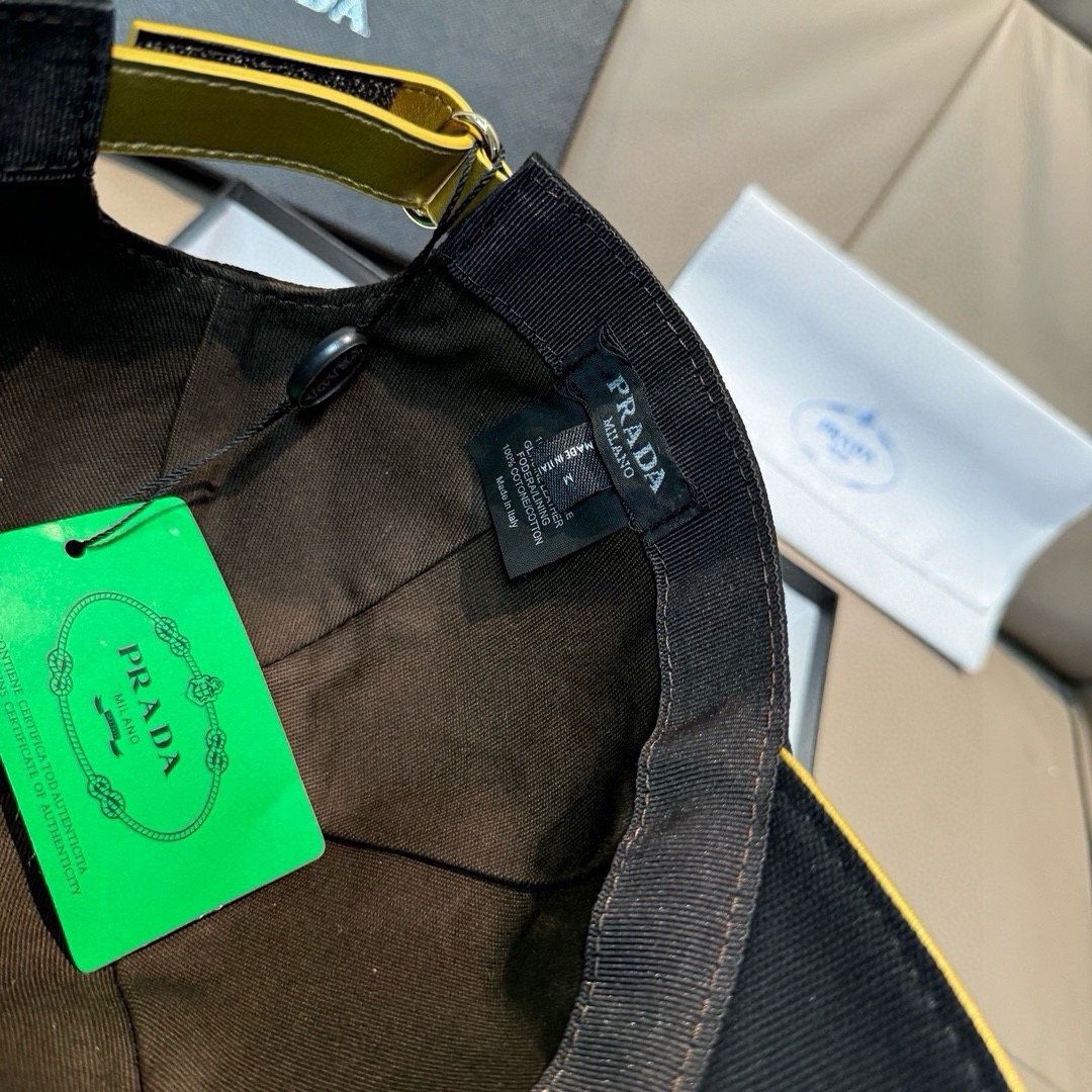 Prada Luxury Designer Fashion Golden Thread Embroidery Baseball Cap Men And Women Sports Street Caps Forward Caps Sun Prevent Baseball Cap Outdoor Hat For Men Casquette Adjustable To Fit Hats With Box