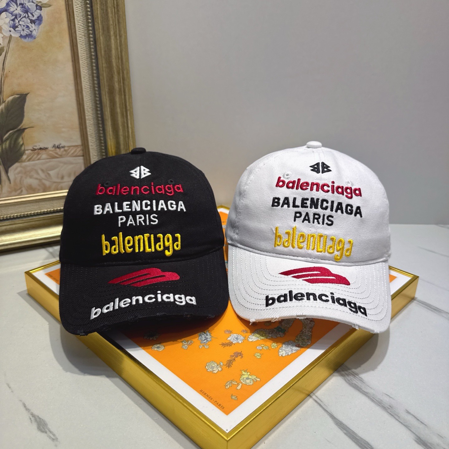 BALENCIAGA Luxury Designer Fashion Letter Embroidery Baseball Cap Men And Women Sports Street Caps Forward Caps Sun Prevent Baseball Cap Outdoor Hat For Men Casquette Adjustable To Fit Hats With Box