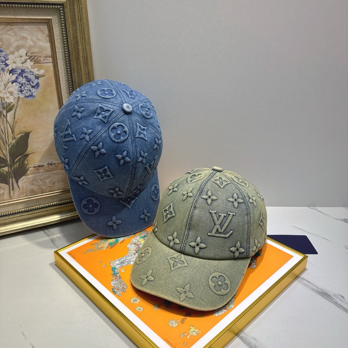 LV Luxury Designer Fashion Letter Denim Emboss Baseball Cap Men And Women Sports Street Caps Forward Caps Sun Prevent Baseball Cap Outdoor Hat For Men Casquette Adjustable To Fit Hats With Box