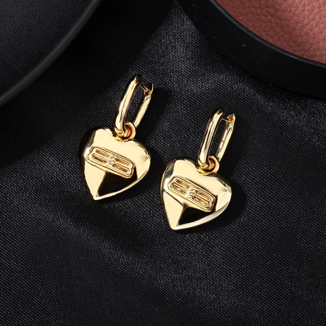 BALENCIAGA Top Quality Stud Fashion Stud Earrings Woman Designer Heart Earring Women Wedding Gifts Jewelry Valentines Day Christmas Birthday Gift
