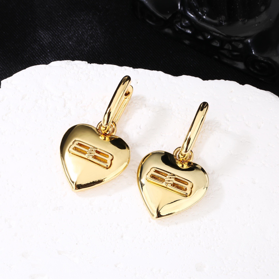 BALENCIAGA Top Quality Stud Fashion Stud Earrings Woman Designer Heart Earring Women Wedding Gifts Jewelry Valentines Day Christmas Birthday Gift