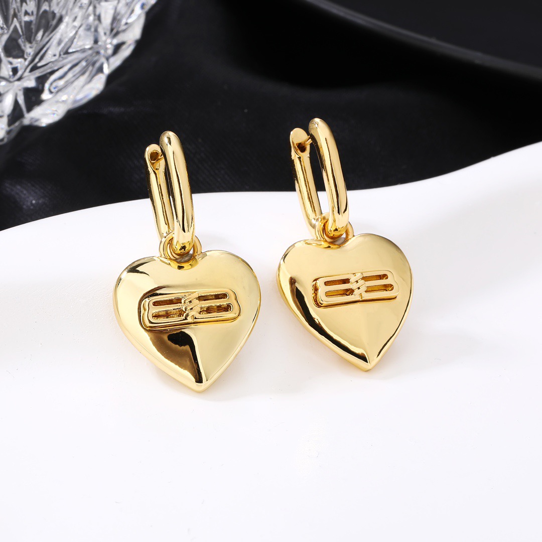 BALENCIAGA Top Quality Stud Fashion Stud Earrings Woman Designer Heart Earring Women Wedding Gifts Jewelry Valentines Day Christmas Birthday Gift