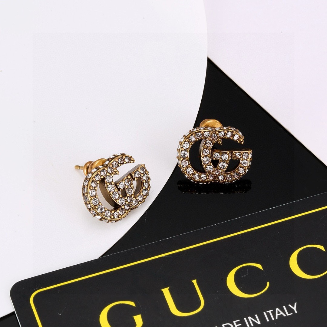 Gucci Top Quality Earrings Fashion Stud Earrings Woman Designer Personalized Diamond Full Diamond Long Earrings Women Wedding Gifts Jewelry Valentines Day Christmas Birthday Gift