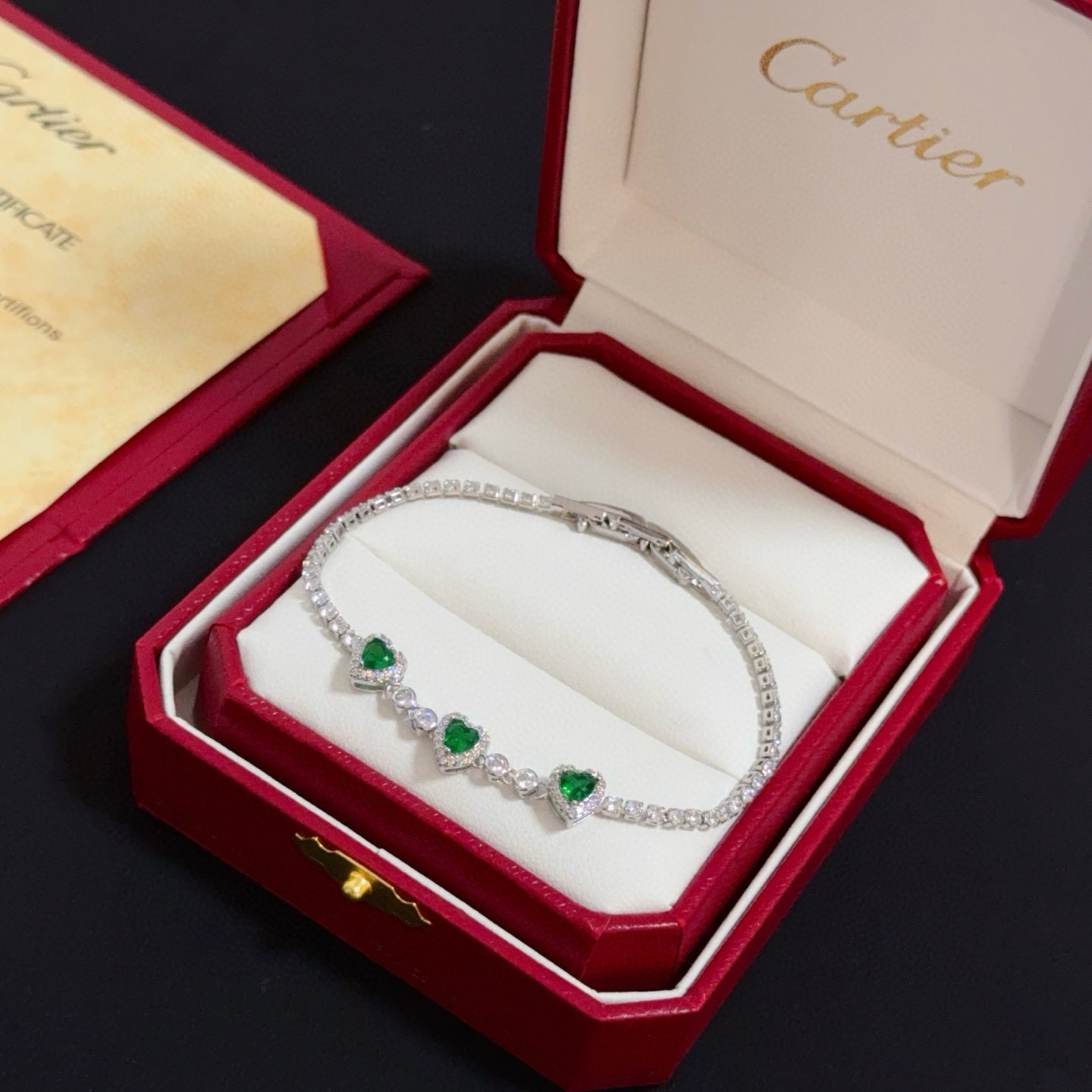 Cartier Designer Diamond Encrusted Chain Bracelet High Quality Chain Bracelet Fashionable Luxury Jewelry For Women's Classic Luxury Wedding Party Accessories Valentines Day Christmas Birthday Gift