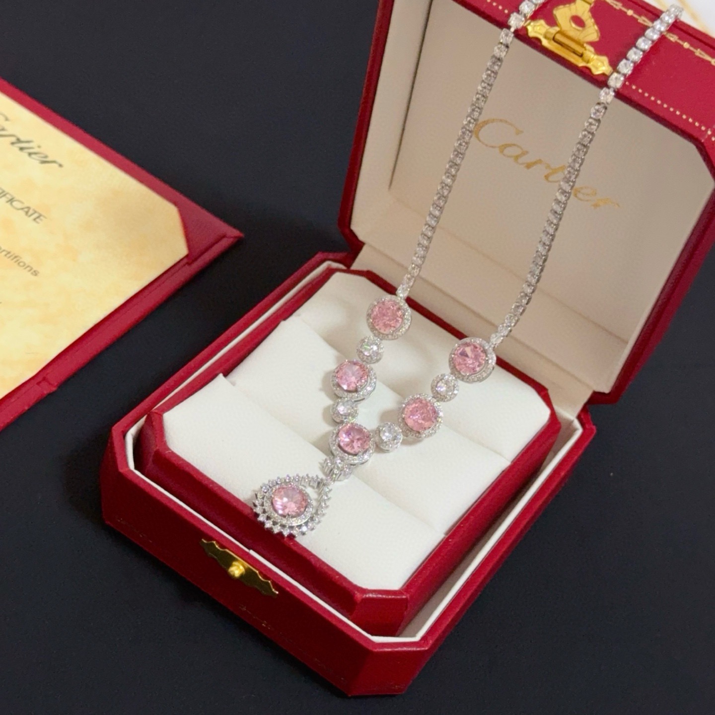 Cartier Luxury Necklace Elegant Necklaces Diamond Encrusted Necklace Designer Necklaces Women Top Quality Pendant Fashion Jewellery Designer For Women Gifts For Her Valentines Day Christmas Birthday Gift