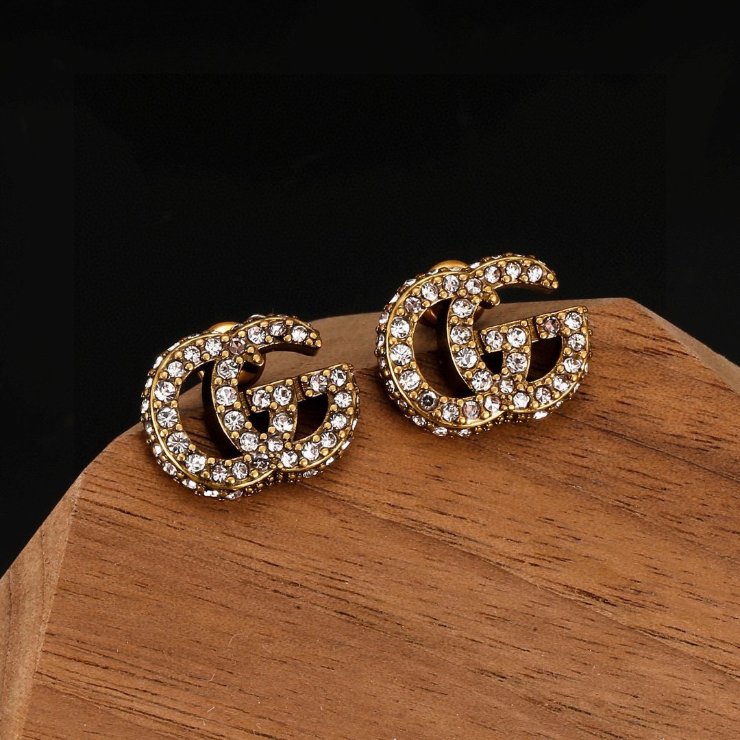 Gucci Top Quality Earrings Fashion Stud Earrings Woman Designer Personalized Diamond Full Diamond Long Earrings Women Wedding Gifts Jewelry Valentines Day Christmas Birthday Gift