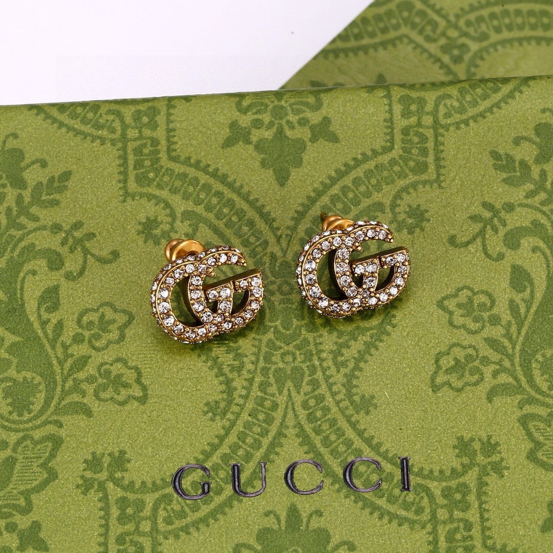 Gucci Top Quality Earrings Fashion Stud Earrings Woman Designer Personalized Diamond Full Diamond Long Earrings Women Wedding Gifts Jewelry Valentines Day Christmas Birthday Gift