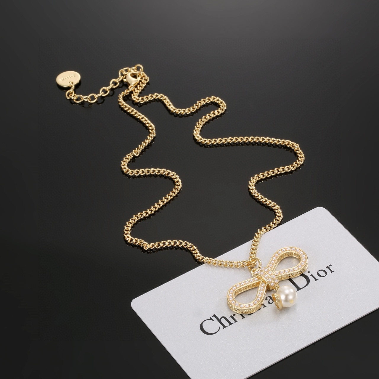 Dior Luxury Necklace Elegant Necklaces Butterfly Knot Pearl Designer Necklaces Women Top Quality Pendant Fashion Jewellery Designer For Women Gifts For Her Valentines Day Christmas Birthday Gift