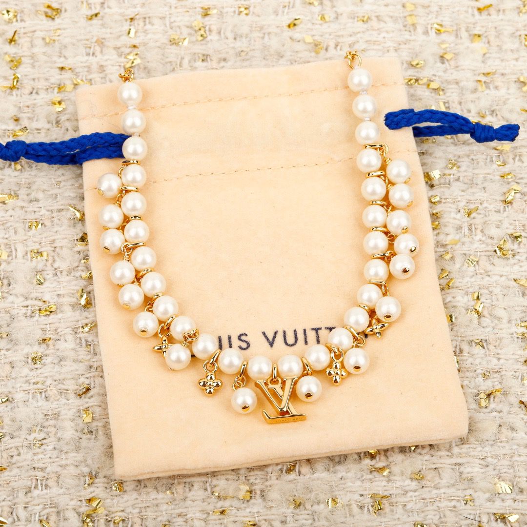 LV Luxury Necklace Elegant Necklaces Designer Pearl Multi Accessory Tassel Necklace Women Top Quality Pendant Fashion Jewellery Designer For Women Gifts For Her Valentines Day Christmas Birthday Gift