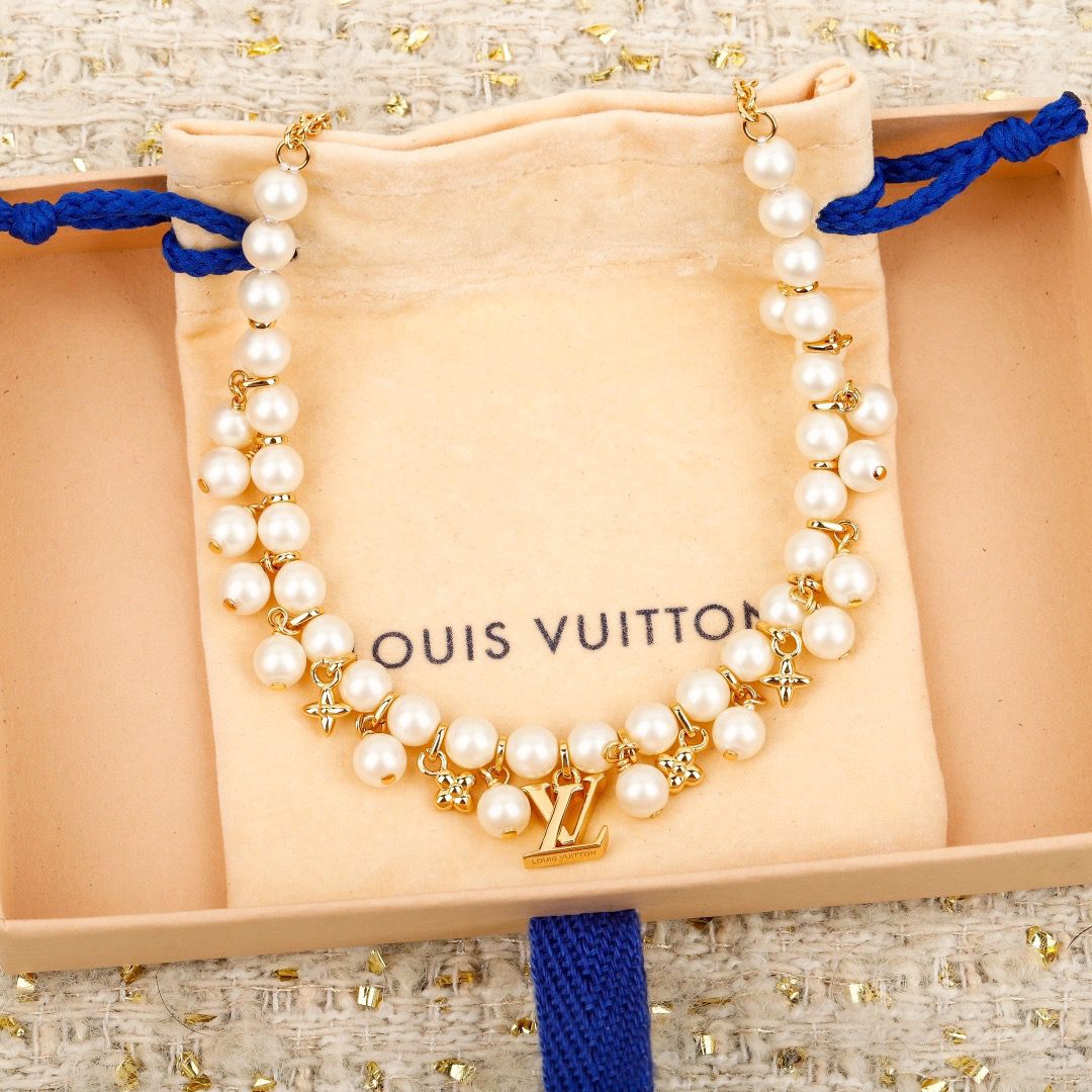 LV Luxury Necklace Elegant Necklaces Designer Pearl Multi Accessory Tassel Necklace Women Top Quality Pendant Fashion Jewellery Designer For Women Gifts For Her Valentines Day Christmas Birthday Gift
