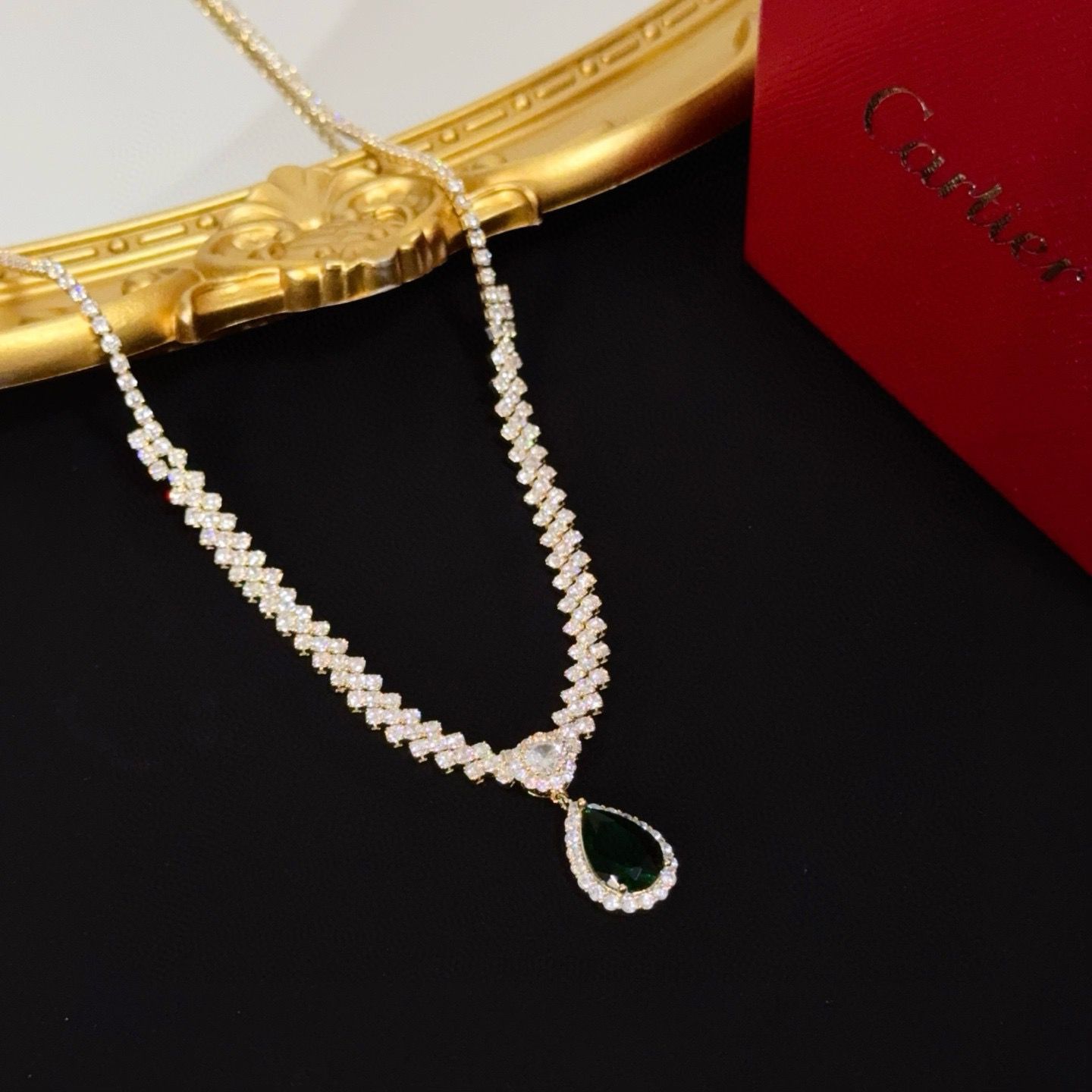 Cartier Luxury Necklace Elegant Necklaces Diamond Encrusted Necklace Designer Necklaces Women Top Quality Pendant Fashion Jewellery Designer For Women Gifts For Her Valentines Day Christmas Birthday Gift