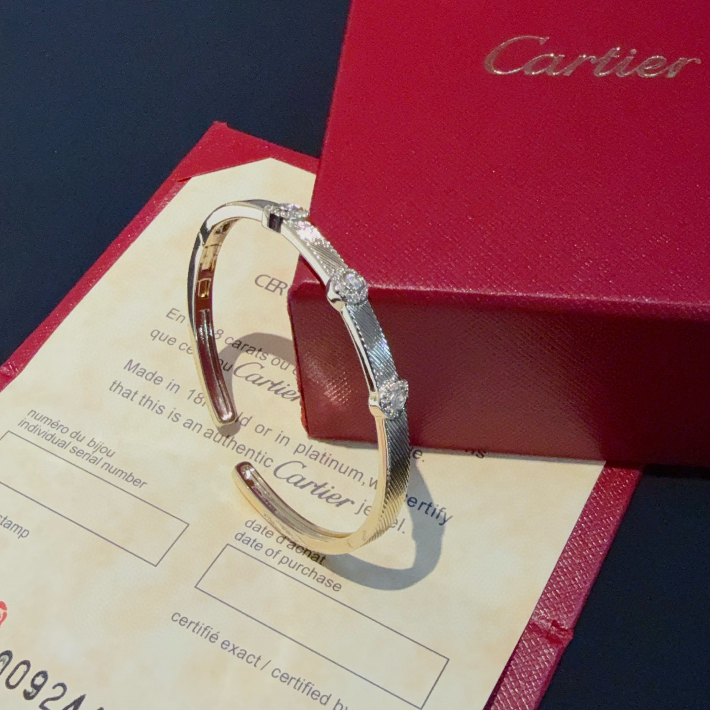 Cartier Designer Diamond Inlaid Open Bracelet High Quality Bracelet Fashionable Luxury Jewelry For Women's Men Classic Luxury Wedding Party Accessories Valentines Day Christmas Birthday Gift