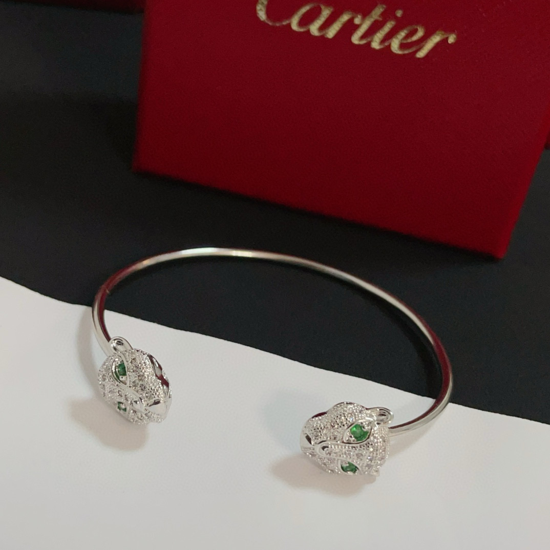 Cartier Designer Leopard Head Diamond Bracelet High Quality Bracelet Fashionable Luxury Jewelry For Women's Men Classic Luxury Wedding Party Accessories Valentines Day Christmas Birthday Gift