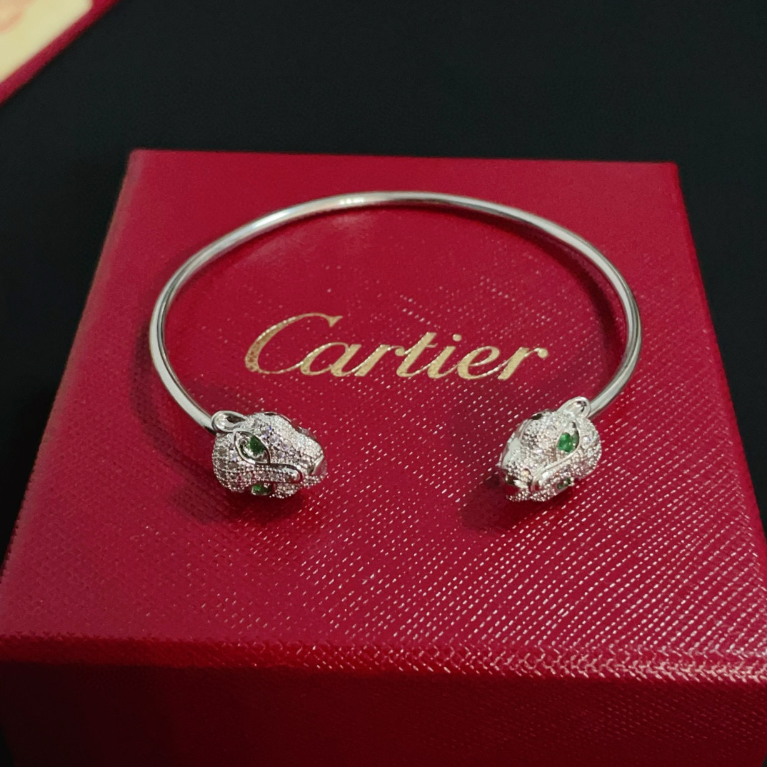 Cartier Designer Leopard Head Diamond Bracelet High Quality Bracelet Fashionable Luxury Jewelry For Women's Men Classic Luxury Wedding Party Accessories Valentines Day Christmas Birthday Gift
