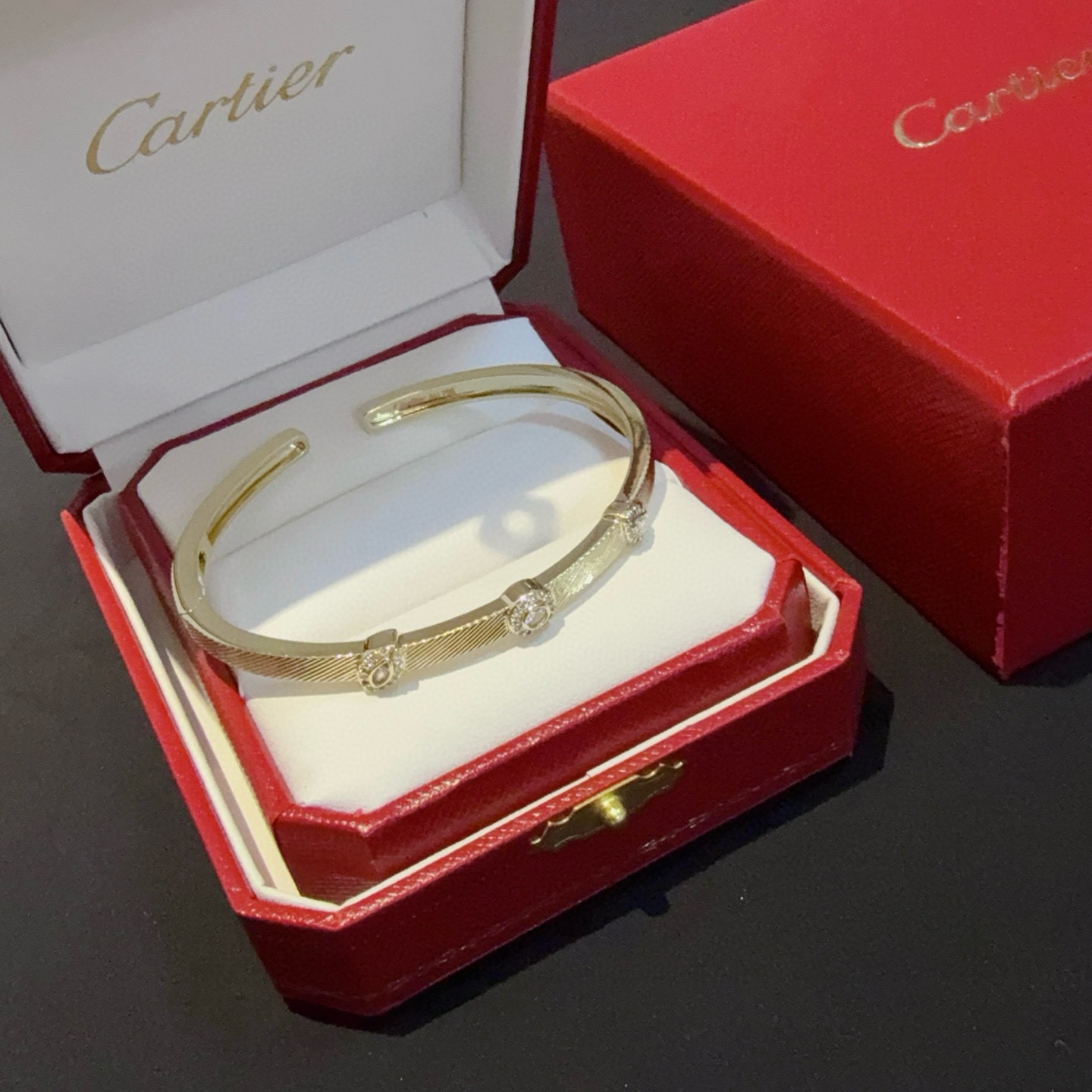 Cartier Designer Diamond Inlaid Open Bracelet High Quality Bracelet Fashionable Luxury Jewelry For Women's Men Classic Luxury Wedding Party Accessories Valentines Day Christmas Birthday Gift