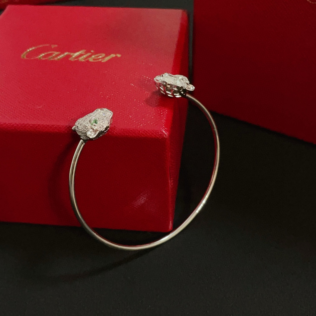 Cartier Designer Leopard Head Diamond Bracelet High Quality Bracelet Fashionable Luxury Jewelry For Women's Men Classic Luxury Wedding Party Accessories Valentines Day Christmas Birthday Gift