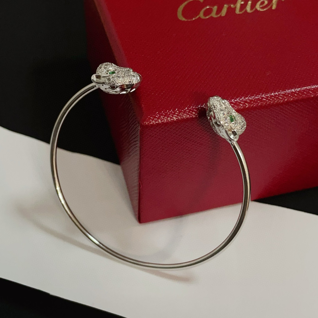 Cartier Designer Leopard Head Diamond Bracelet High Quality Bracelet Fashionable Luxury Jewelry For Women's Men Classic Luxury Wedding Party Accessories Valentines Day Christmas Birthday Gift