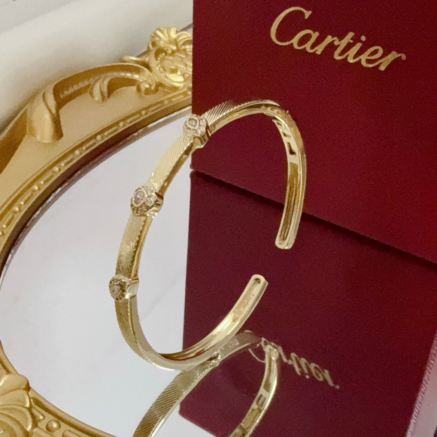 Cartier Designer Diamond Inlaid Open Bracelet High Quality Bracelet Fashionable Luxury Jewelry For Women's Men Classic Luxury Wedding Party Accessories Valentines Day Christmas Birthday Gift