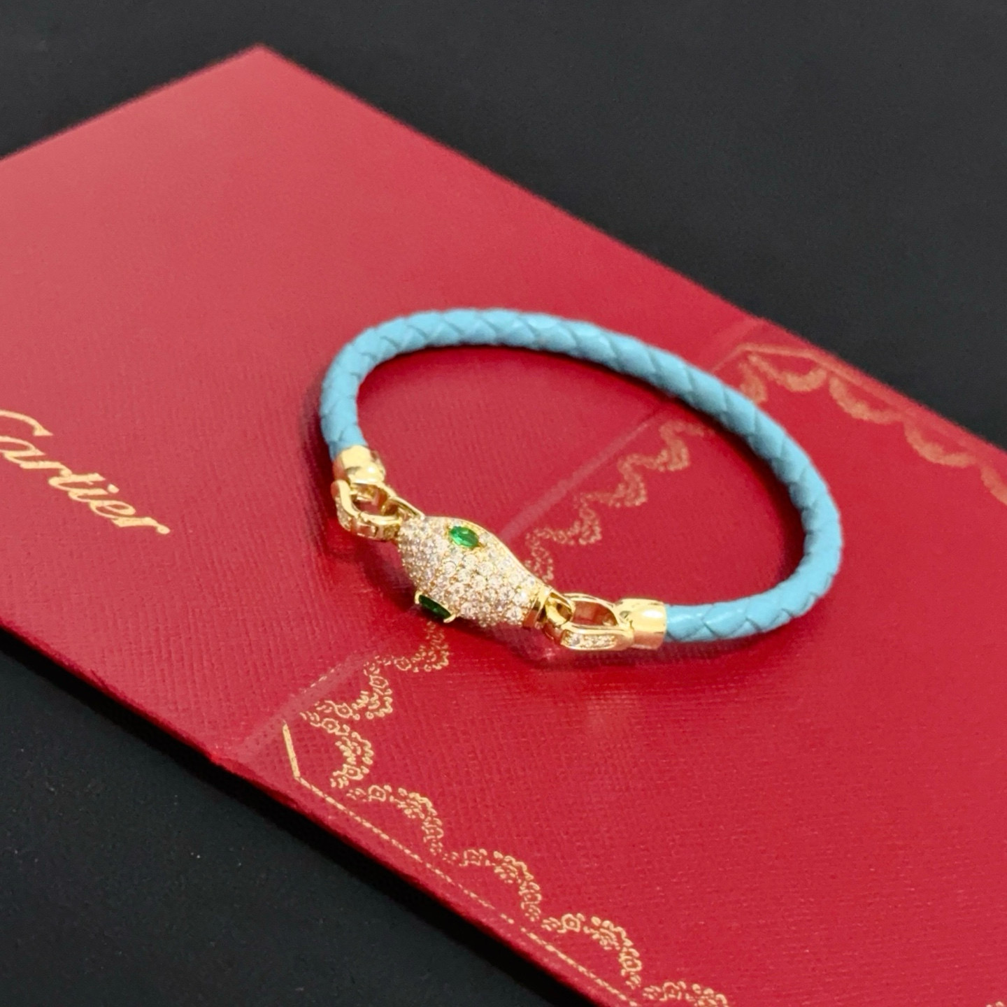 Cartier Designer Snakehead Diamond Studded Leather Rope Bracelet High Quality Bracelet Fashionable Luxury Jewelry For Women's Men Classic Luxury Wedding Party Accessories Valentines Day Christmas Birthday Gift