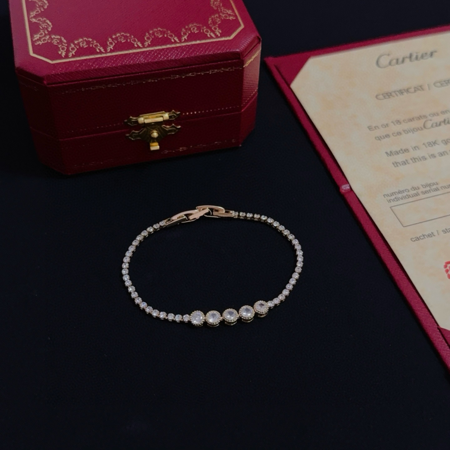 Cartier Designer Diamond Inlaid Chain Bracelet High Quality Bracelet Fashionable Luxury Jewelry For Women's Men Classic Luxury Wedding Party Accessories Valentines Day Christmas Birthday Gift