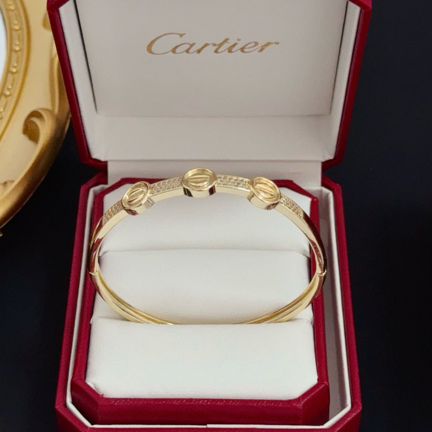 Cartier Designer Diamond Inlaid Bracelet High Quality Bracelet Fashionable Luxury Jewelry For Women's Men Classic Luxury Wedding Party Accessories Valentines Day Christmas Birthday Gift