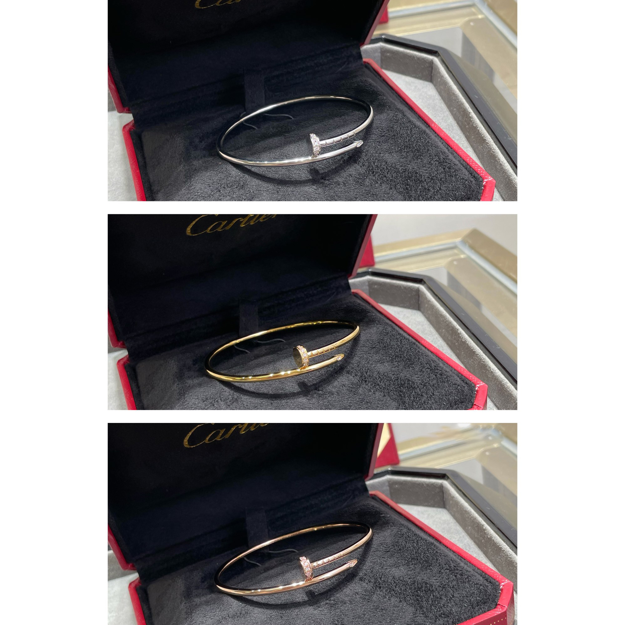 Cartier Designer Head And Tail Drill Hollow Tube Nail Bracelet High Quality Bracelet Fashionable Luxury Jewelry For Women's Men Classic Luxury Wedding Party Accessories Valentines Day Christmas Birthday Gift