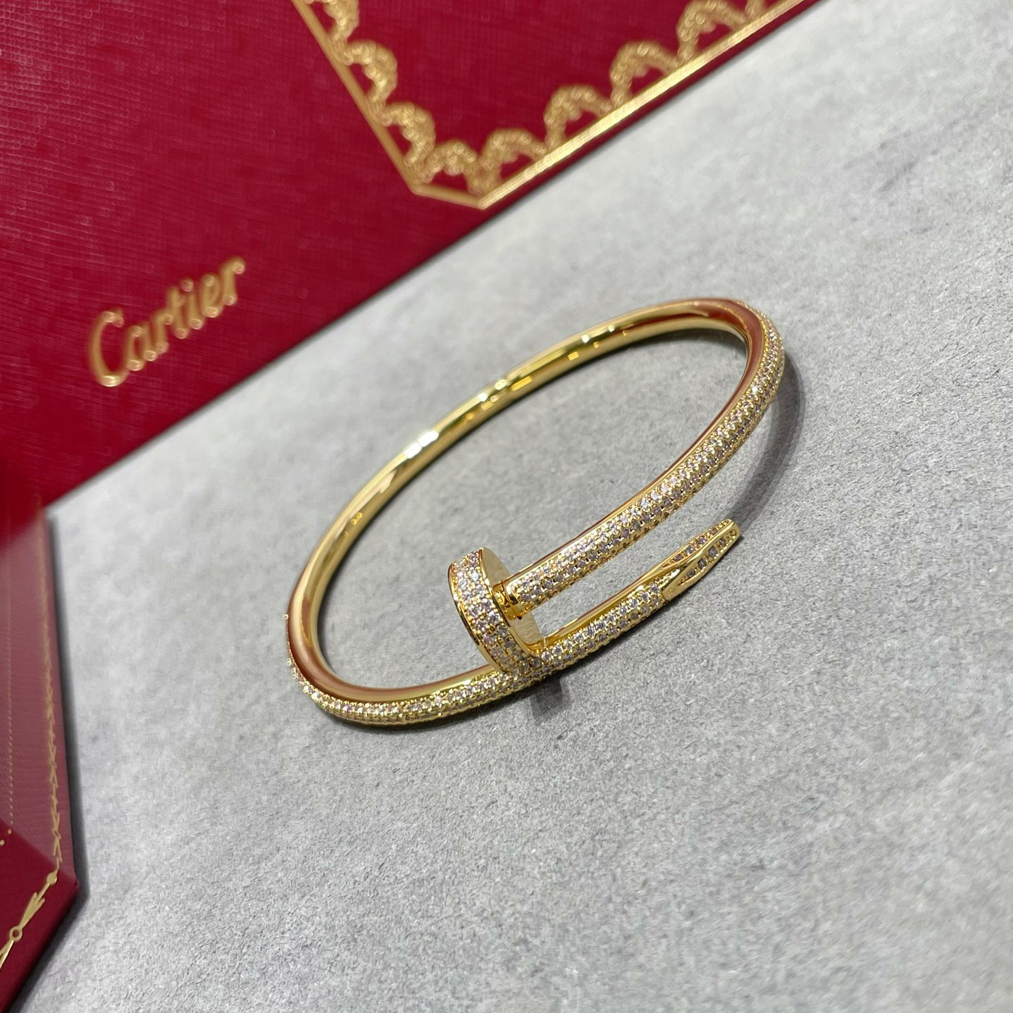 Cartier Designer Full Diamond Nail Bracelet High Quality Bracelet Fashionable Luxury Jewelry For Women's Men Classic Luxury Wedding Party Accessories Valentines Day Christmas Birthday Gift