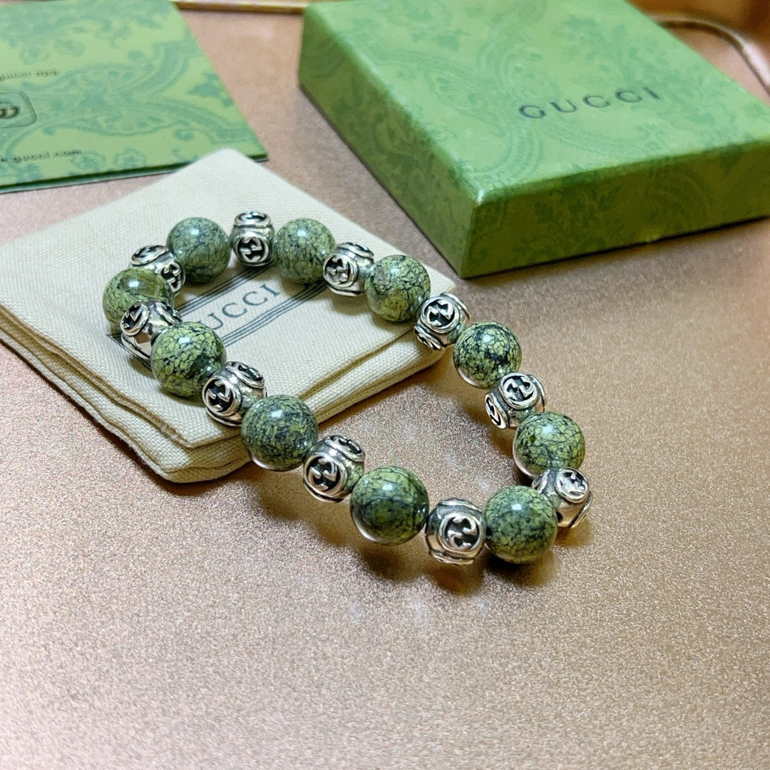 Gucci Designer Natural Stone Medicine King Stone Chain Bracelet High Quality Bracelet Fashionable Luxury Jewelry For Women's Men Classic Luxury Wedding Party Accessories Valentines Day Christmas Birthday Gift