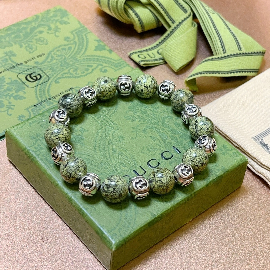 Gucci Designer Natural Stone Medicine King Stone Chain Bracelet High Quality Bracelet Fashionable Luxury Jewelry For Women's Men Classic Luxury Wedding Party Accessories Valentines Day Christmas Birthday Gift