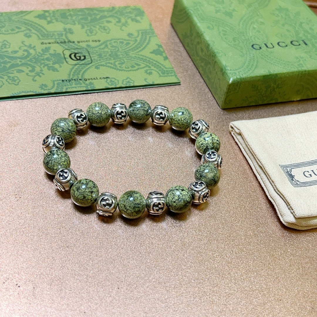 Gucci Designer Natural Stone Medicine King Stone Chain Bracelet High Quality Bracelet Fashionable Luxury Jewelry For Women's Men Classic Luxury Wedding Party Accessories Valentines Day Christmas Birthday Gift