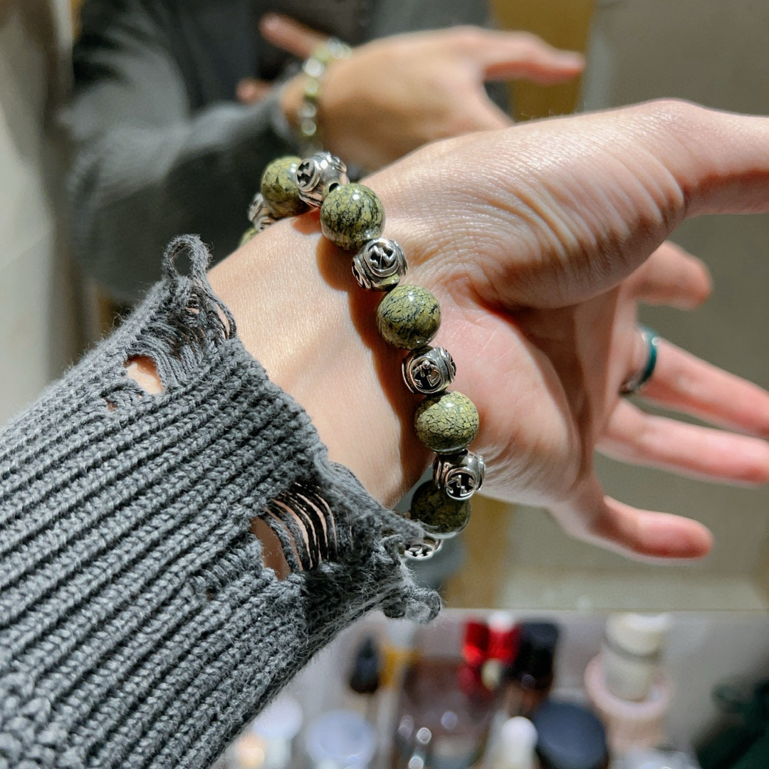 Gucci Designer Natural Stone Medicine King Stone Chain Bracelet High Quality Bracelet Fashionable Luxury Jewelry For Women's Men Classic Luxury Wedding Party Accessories Valentines Day Christmas Birthday Gift