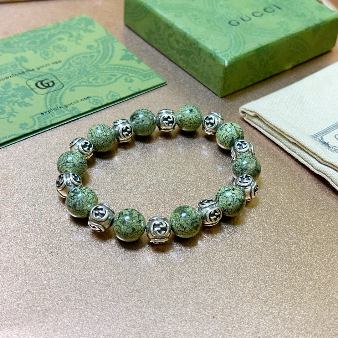 Gucci Designer Natural Stone Medicine King Stone Chain Bracelet High Quality Bracelet Fashionable Luxury Jewelry For Women's Men Classic Luxury Wedding Party Accessories Valentines Day Christmas Birthday Gift