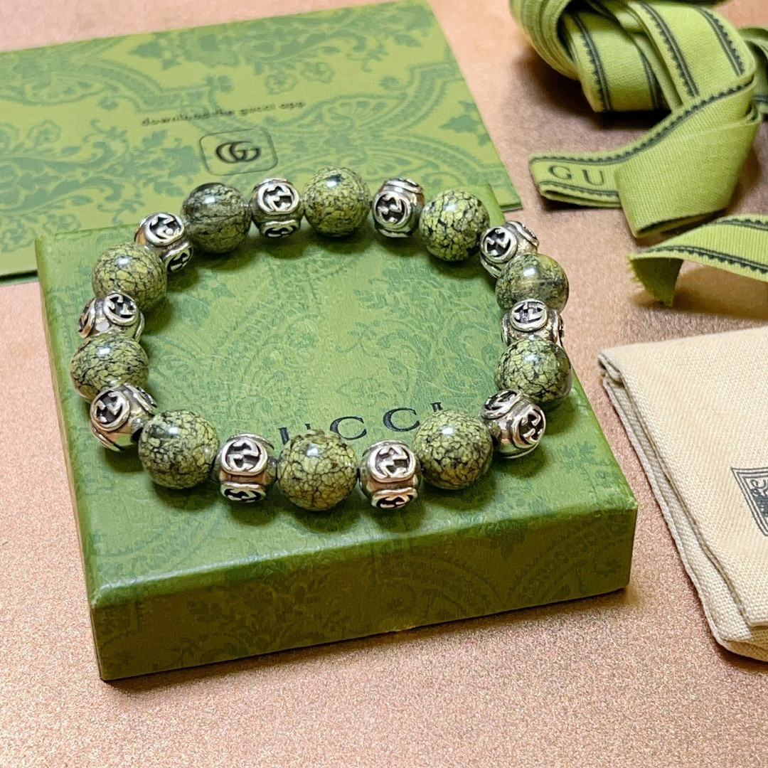 Gucci Designer Natural Stone Medicine King Stone Chain Bracelet High Quality Bracelet Fashionable Luxury Jewelry For Women's Men Classic Luxury Wedding Party Accessories Valentines Day Christmas Birthday Gift