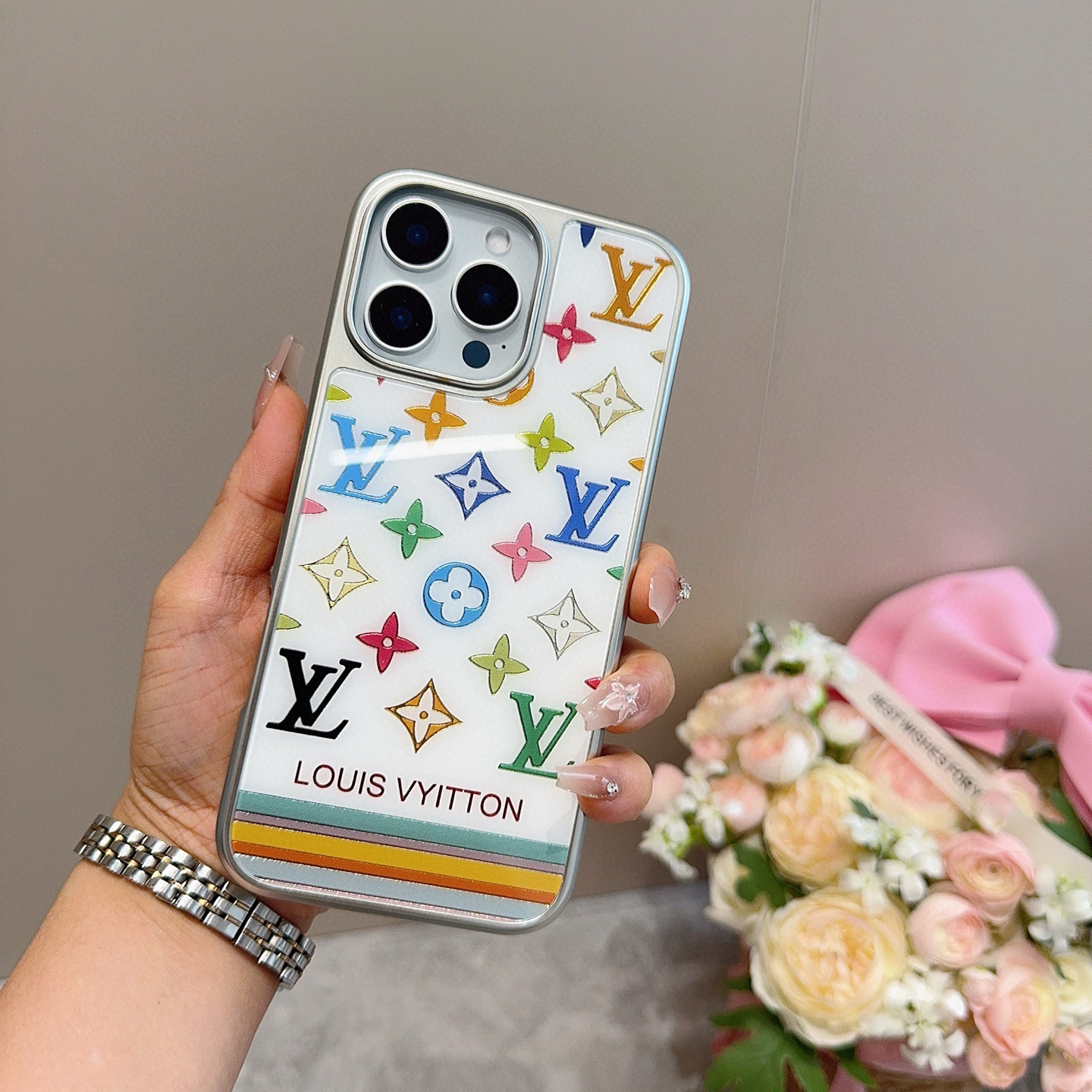 LV Designers All Inclusive Phone Case Electroplated Glass Magnetic Phone Case Letter Pattern Back Cover Designer Case Luxury Mobile Shel For Iphone:14 15 16 17 Iphone 14 15 16 17 Pro Iphone 14 15 16 17  Pro Max