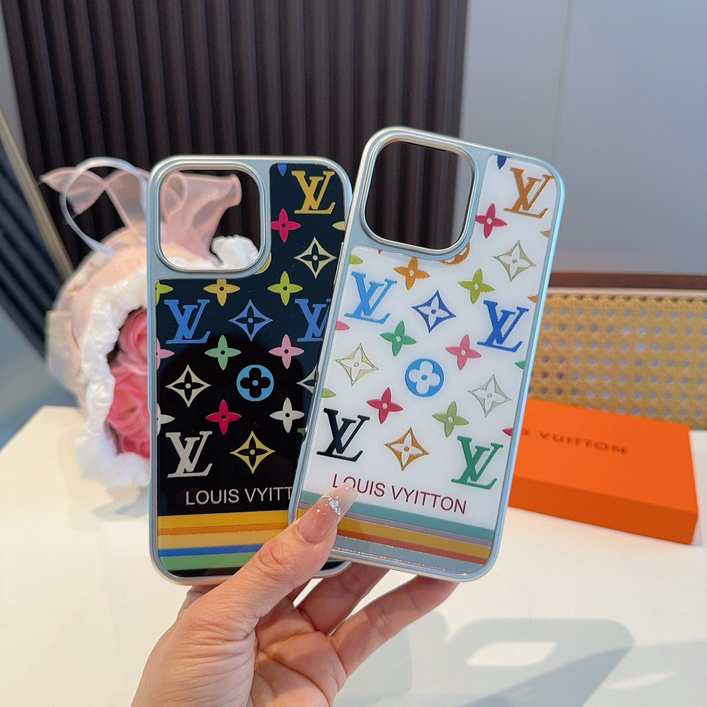 LV Designers All Inclusive Phone Case Electroplated Glass Magnetic Phone Case Letter Pattern Back Cover Designer Case Luxury Mobile Shel For Iphone:14 15 16 17 Iphone 14 15 16 17 Pro Iphone 14 15 16 17  Pro Max