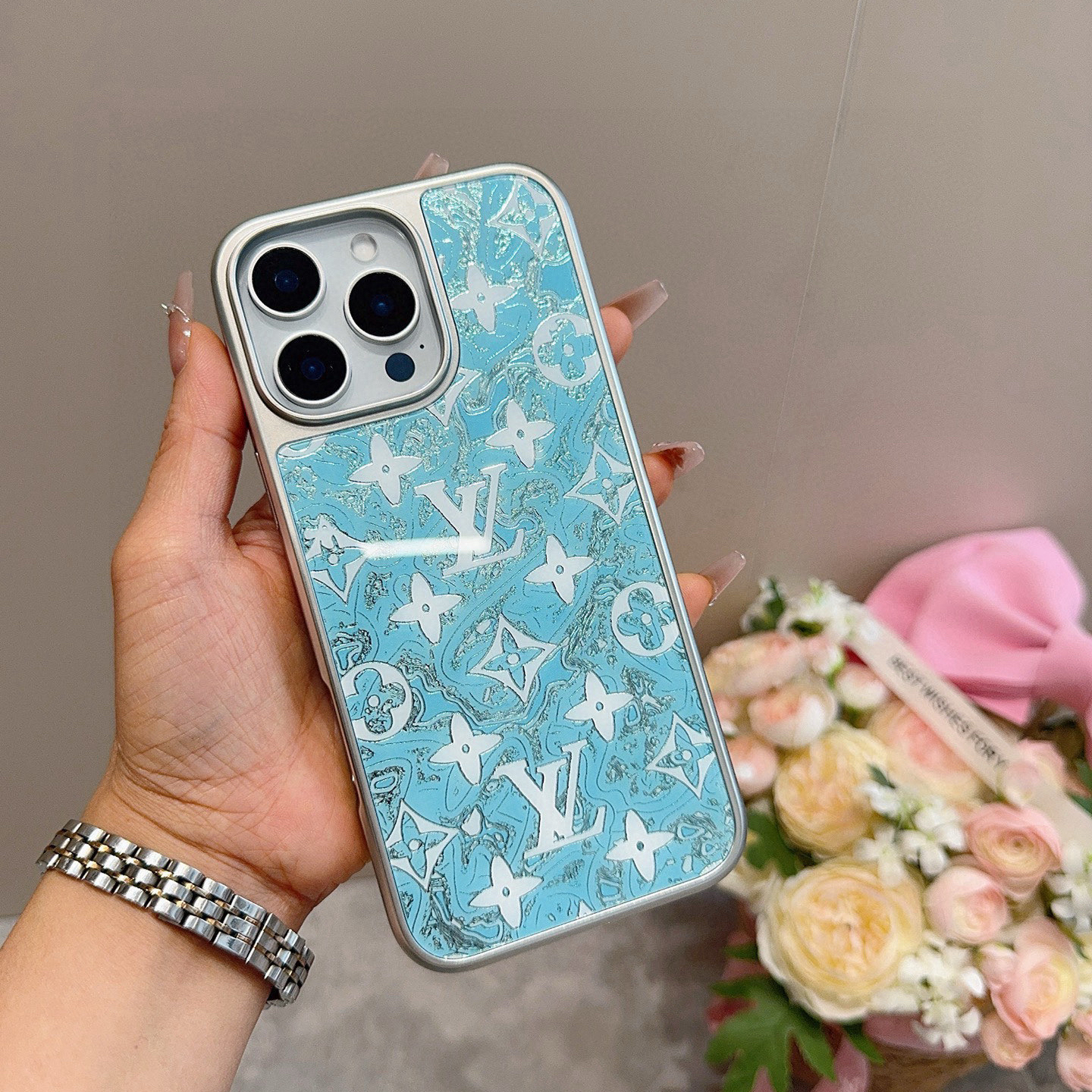 LV Designers All Inclusive Phone Case Electroplated Glass Magnetic Phone Case Letter Pattern Back Cover Designer Case Luxury Mobile Shel For Iphone:14 15 16 17 Iphone 14 15 16 17 Pro Iphone 14 15 16 17  Pro Max