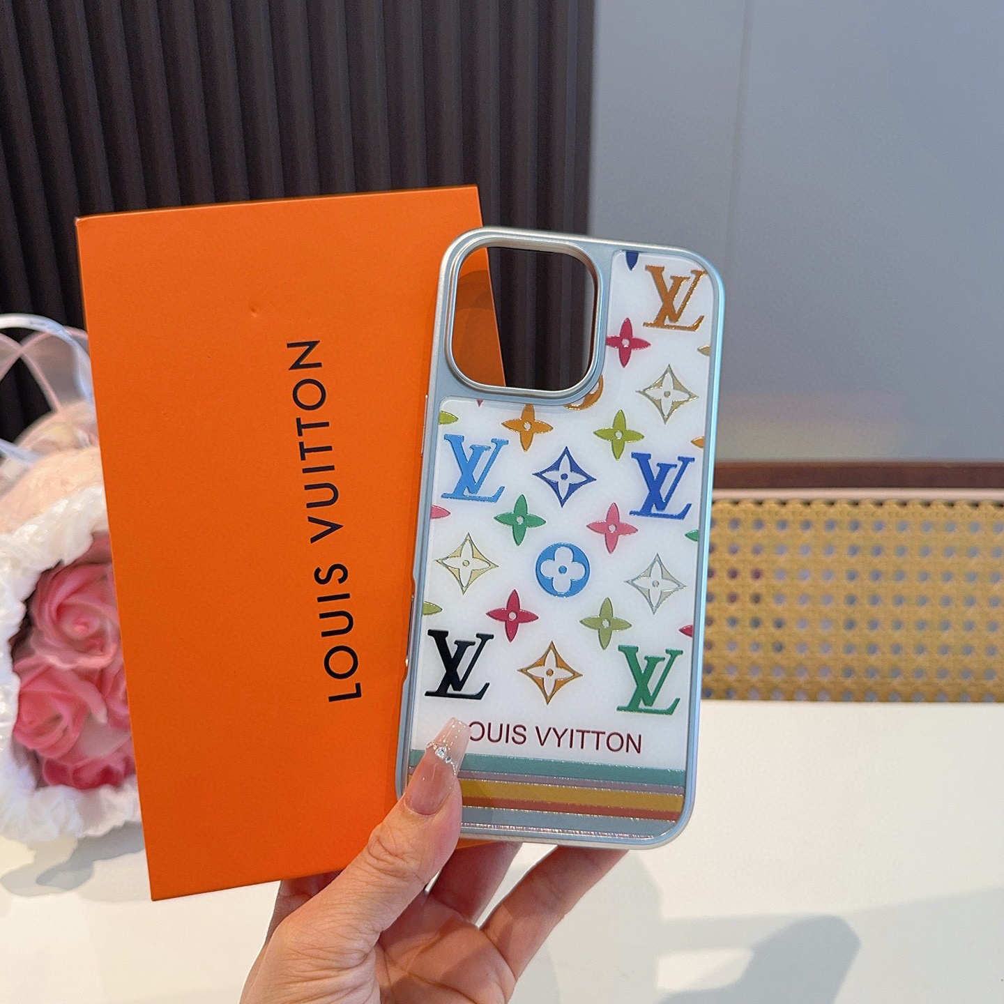 LV Designers All Inclusive Phone Case Electroplated Glass Magnetic Phone Case Letter Pattern Back Cover Designer Case Luxury Mobile Shel For Iphone:14 15 16 17 Iphone 14 15 16 17 Pro Iphone 14 15 16 17  Pro Max