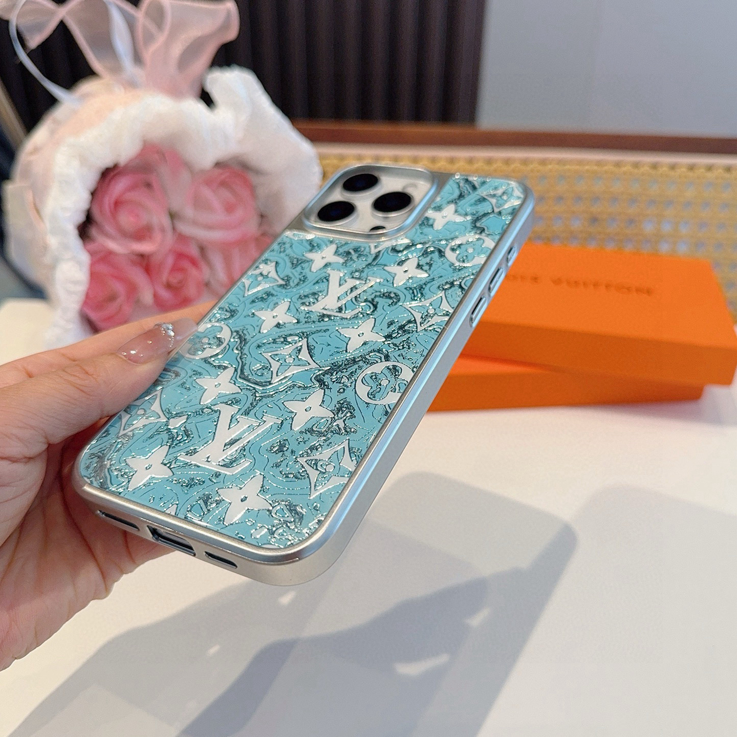 LV Designers All Inclusive Phone Case Electroplated Glass Magnetic Phone Case Letter Pattern Back Cover Designer Case Luxury Mobile Shel For Iphone:14 15 16 17 Iphone 14 15 16 17 Pro Iphone 14 15 16 17  Pro Max