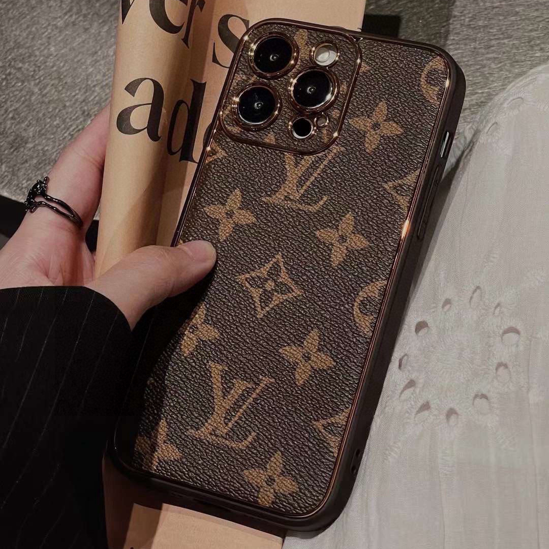 LV Designers Phone Case Classic Electroplated Vintage Phone Case Back Cover Designer Case Luxury Mobile Shel For Iphone:13 14 15 16 17 Iphone 13 14 15 16 17 Pro Iphone 13 14 15 16 17 Pro Max