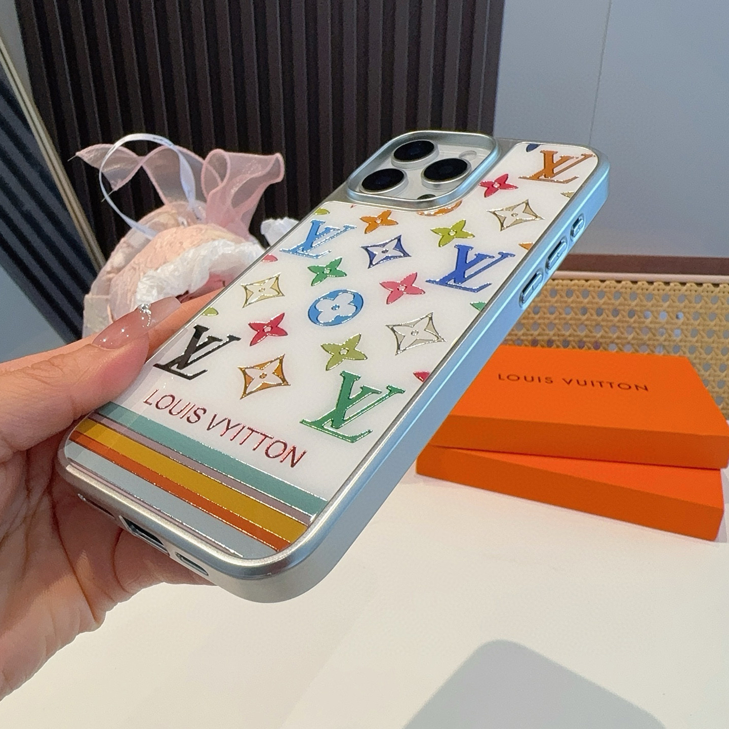 LV Designers All Inclusive Phone Case Electroplated Glass Magnetic Phone Case Letter Pattern Back Cover Designer Case Luxury Mobile Shel For Iphone:14 15 16 17 Iphone 14 15 16 17 Pro Iphone 14 15 16 17  Pro Max