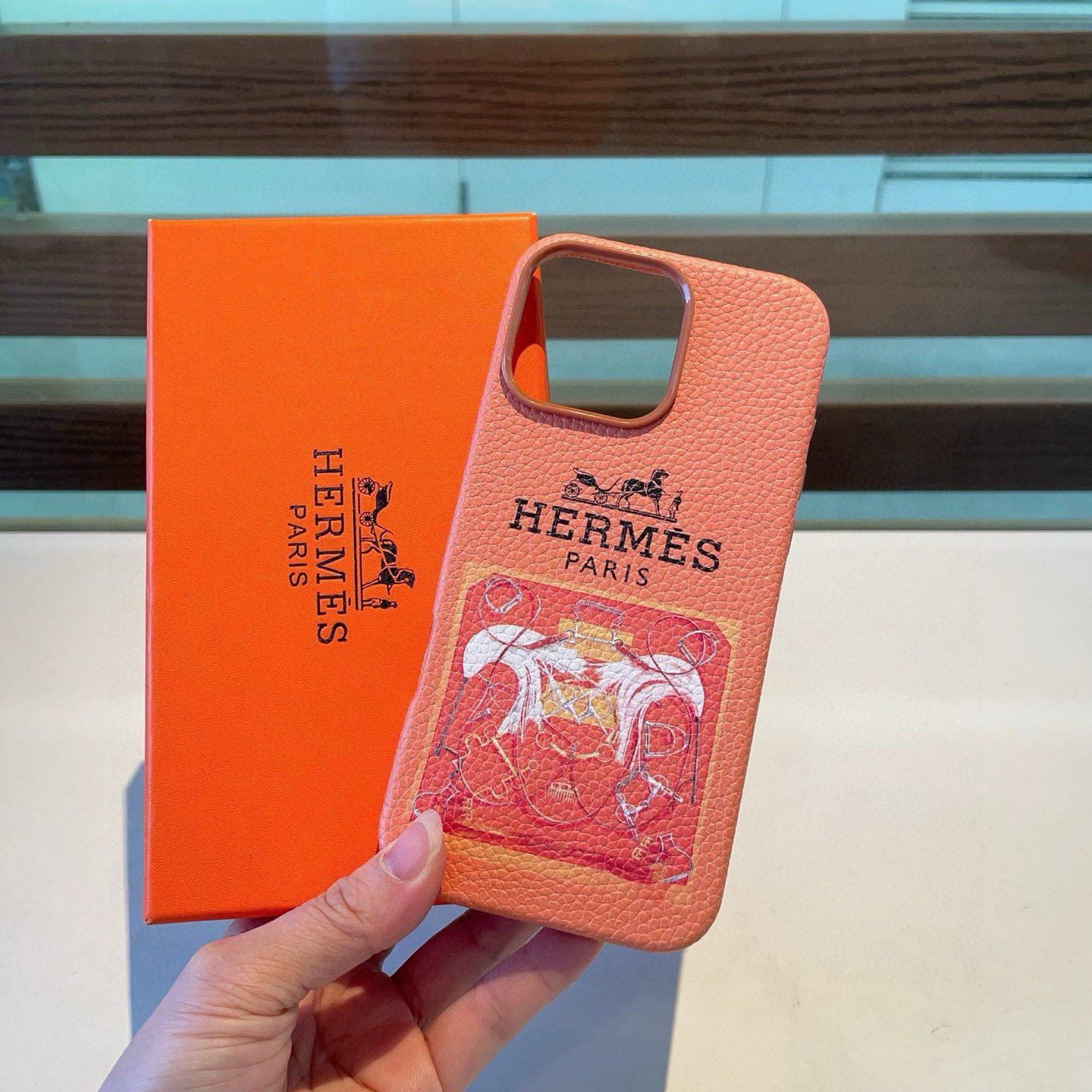 Hermes Designers Litchi Stria Phone Cases Fashion Print Pattern Classic Back Cover Designer Case Luxury Mobile Shel For Iphone:14 15 16 17 Iphone 14 15 16 17 Pro Iphone 14 15 16 17  Pro Max