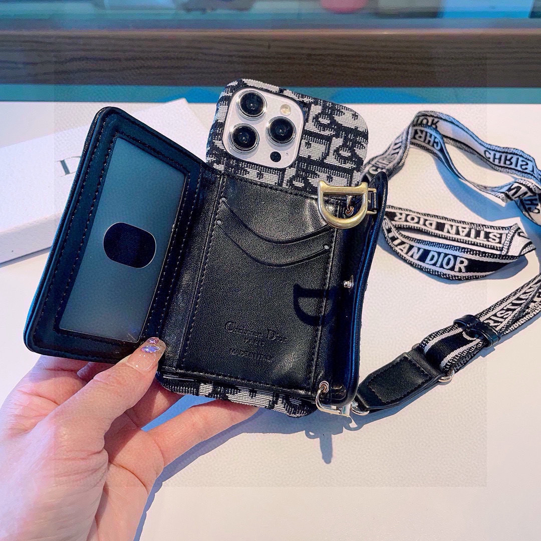 Dior Designers Phone Case Card Bag Phone Case Can Be Used As A Bracket Paired With The Same Shoulder Strap Crossbody Phone Case Iphone:13 14 15 16 17 Iphone 13 14 15 16 17 Pro Iphone 13 14 15 16 17 Pro Max