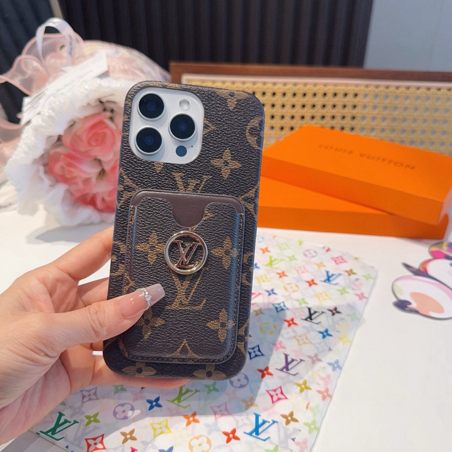 LV Designers Phone Case Classic Card Bag Vintage Phone Case Back Cover Designer Case Luxury Mobile Shel For Iphone:13 14 15 16 17 Iphone 13 14 15 16 17 Pro Iphone 13 14 15 16 17 Pro Max