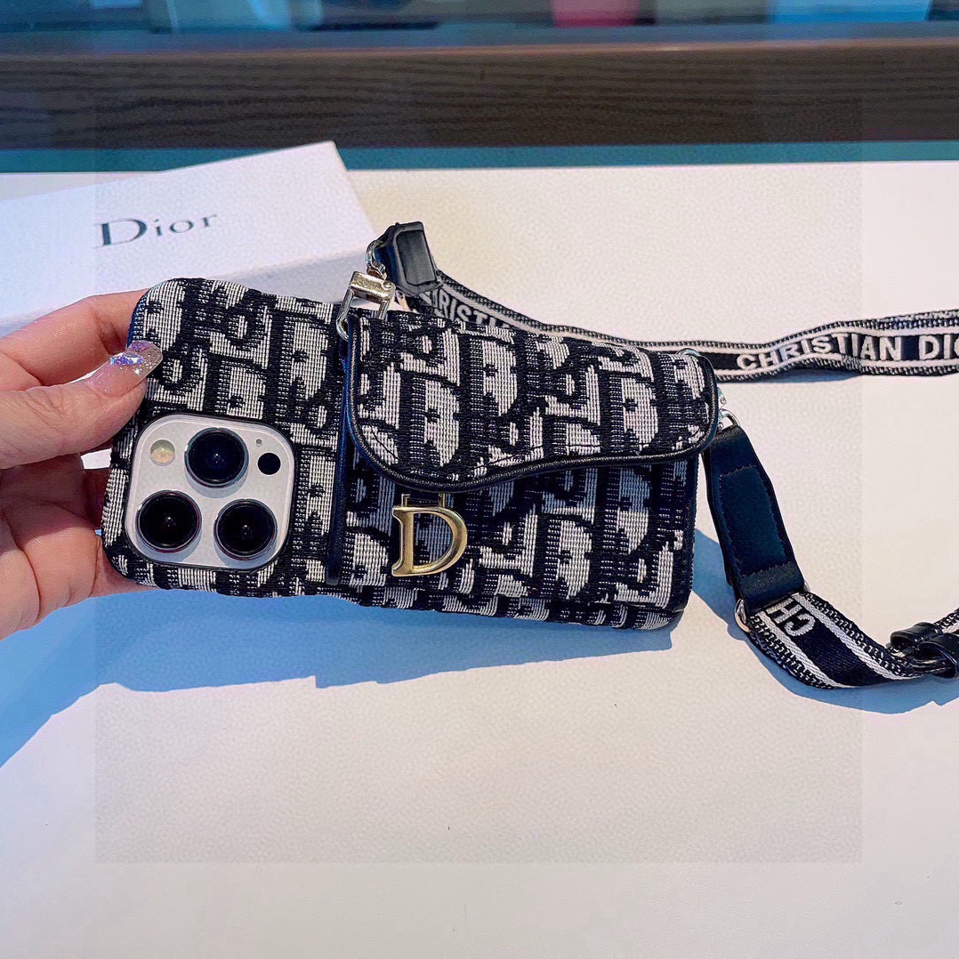 Dior Designers Phone Case Card Bag Phone Case Can Be Used As A Bracket Paired With The Same Shoulder Strap Crossbody Phone Case Iphone:13 14 15 16 17 Iphone 13 14 15 16 17 Pro Iphone 13 14 15 16 17 Pro Max
