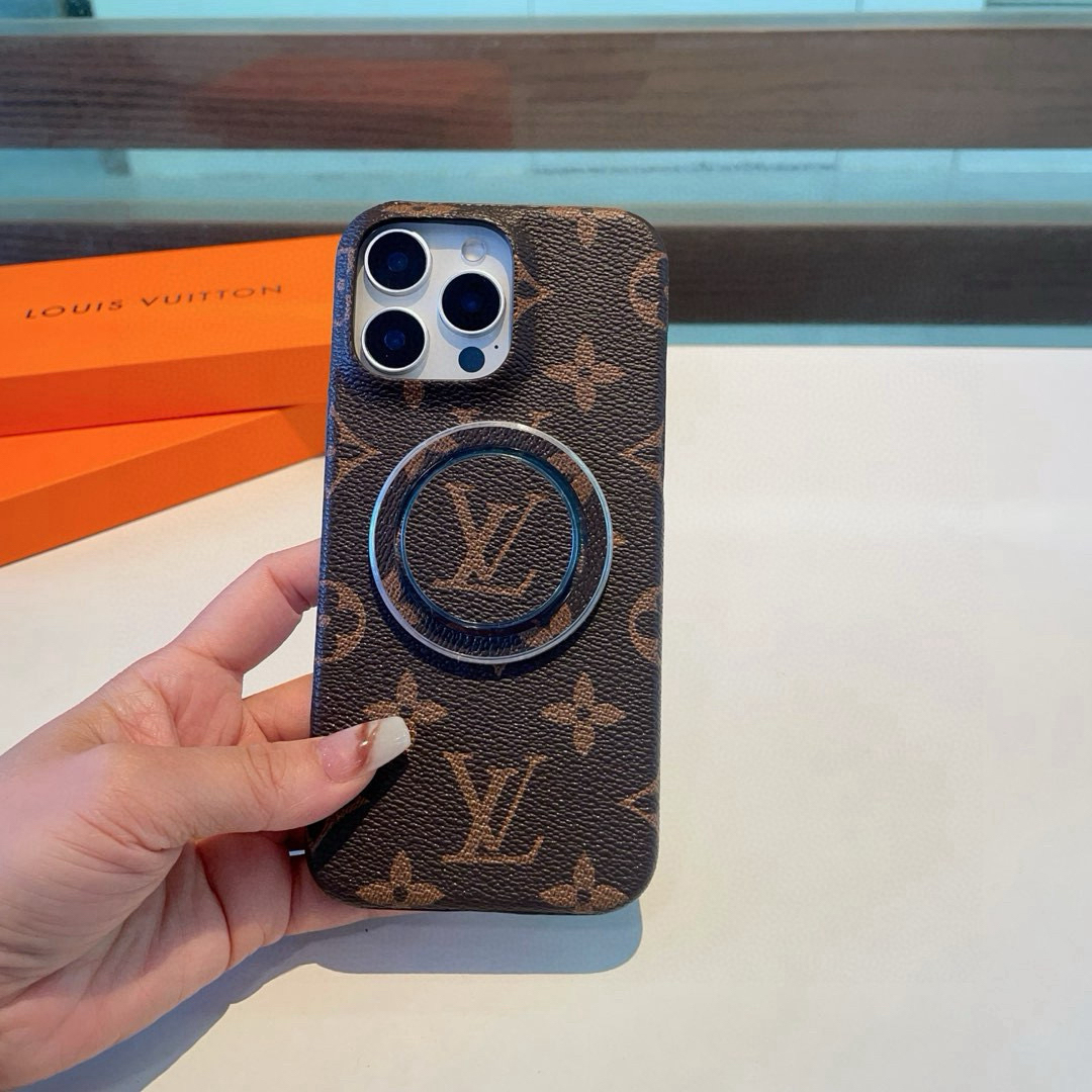 LV Designers Phone Case Classic Vintage Phone Case With Strong Magnetic Attraction And Logo Holder Back Cover Designer Case Luxury Mobile Shel For Iphone:13 14 15 16 17 Iphone 13 14 15 16 17 Pro Iphone 13 14 15 16 17 Pro Max
